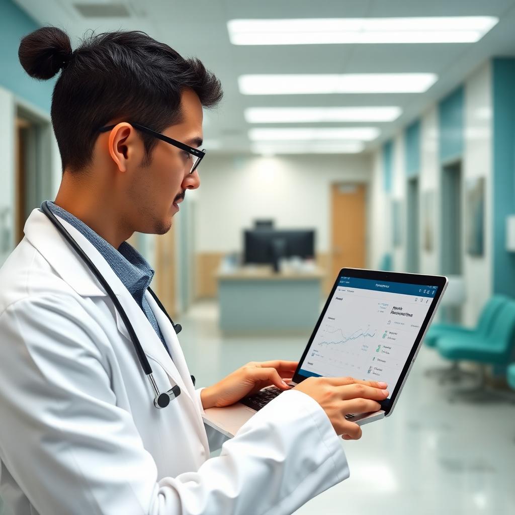 Doctor reviewing patient dashboard